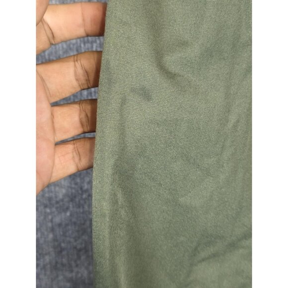 US Military Sleep Shirt Mens Medium Olive Green Quarter Zip Base Layer USGI - Picture 2 of 7